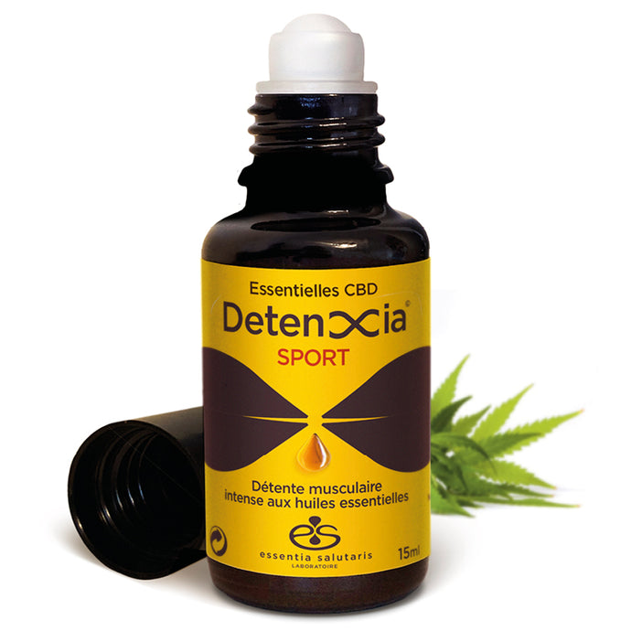DETENXIA© SPORT. Flacon 15 ml. Détente musculaire intense aux huiles essentielles.